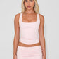 Ultra-Mini Bodycon Double Layered Co-ord Skirt in Sweet Dreams