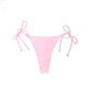 TIE THONG BIKINI BOTTOM IN SOFT PINK