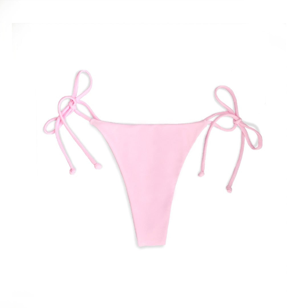 TIE THONG BIKINI BOTTOM IN SOFT PINK