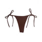 Thong barely there bikini bottom in Espresso