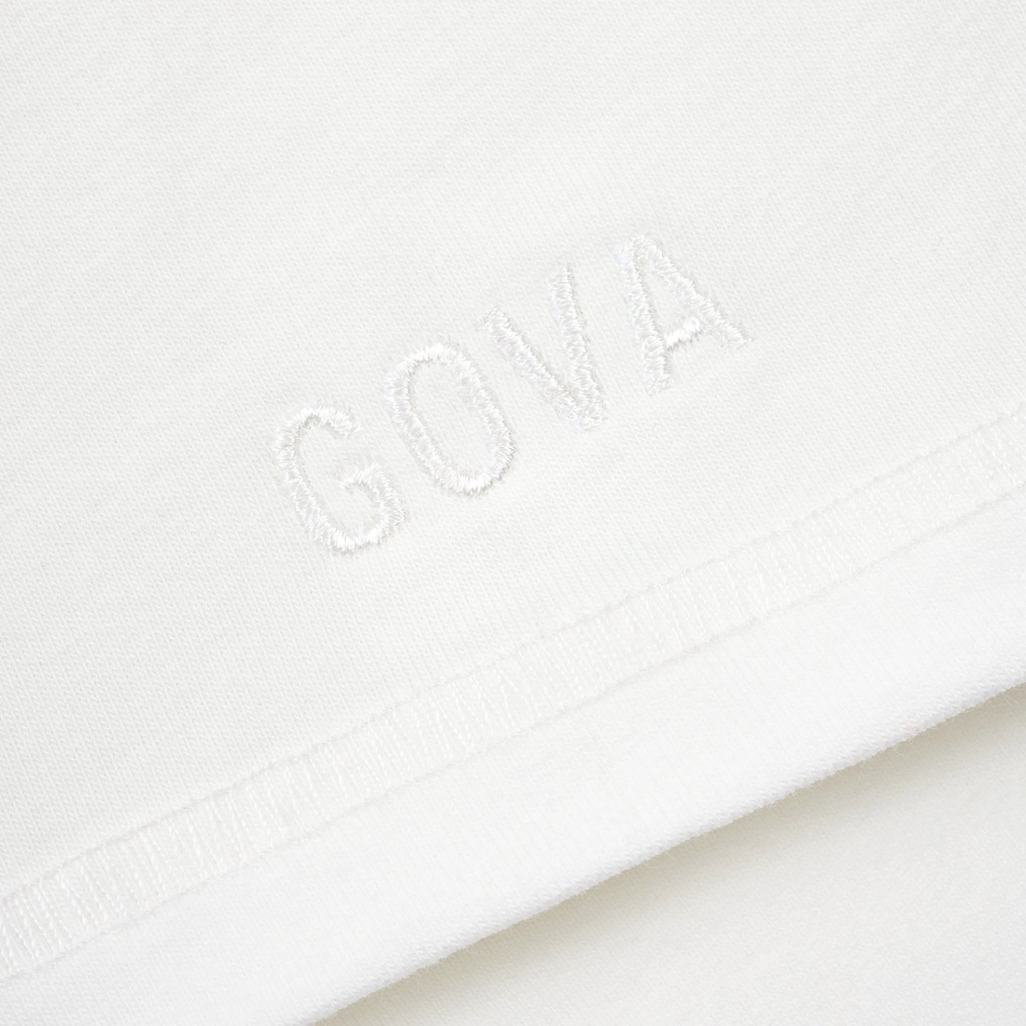 Off White Cotton Stretch Fitted Short Sleeve T-Shirt